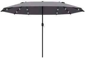 Outsunny Parasolar Ovale Gri Inchis 440 x 256 cm | Aosom Romania