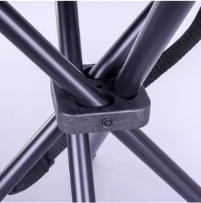 Garthen Scaun pliabil de camping, negru