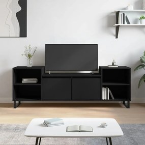 Comoda TV, negru, 160x35x55 cm, lemn prelucrat