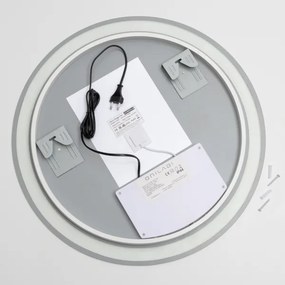 Brilagi-LED Oglindă AVA ECO LED, cu dimmer, cu sticlă fumurie, cu încălzire anti-aburire și iluminare integrată, LED 11,5W/230V Ø60 cm IP44