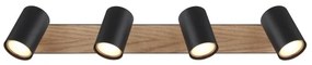 Plafoniera 4L design industrial Robby negru, maro