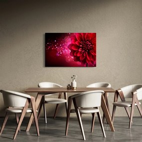 Tablou cu floare roșie (90x60 cm)