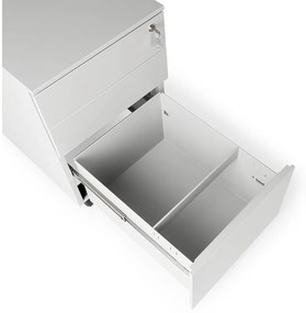 Comodă metalică 40 x 50 x 61 cm - 3 sertare, gri - ral 7035