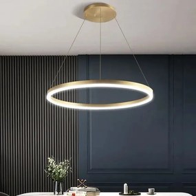Lustra LED Cu Telecomanda, 1 cerc Gold, 48w