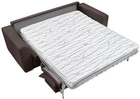 Canapea maro extensibilă cu tapițerie din catifea reiată 225 cm Augustin – Bobochic Paris