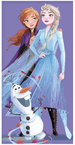 Disney Regatul de gheață Purple prosop de baie, prosop de plajă 70x140 cm