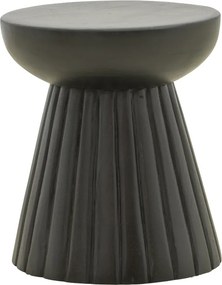 Masuta Laterala Rotunda Novia Lemn Masiv De Mango Negru D30x35 Cm