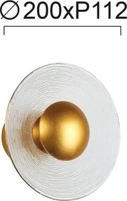 Lampă de perete LED GLAMOUR, 9W/230V, aurie
