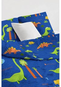 Lenjerie de pat pentru copii albastră pentru pat de o persoană 140x200 cm Dinolar – Mijolnir