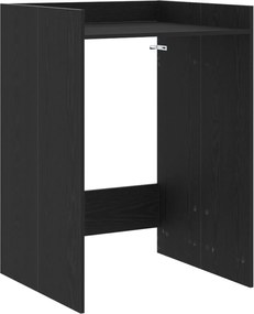 vidaXL Dulap pentru mașina de spălat Stejar Negru 67,5 x 62 x 97 cm