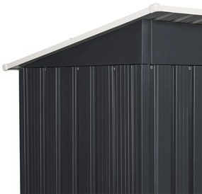Casa de scule metalica S cu acoperis si usi glisante de culoare antracit