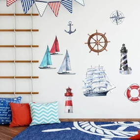 INSPIO Autocolante pentru perete - Set nautic