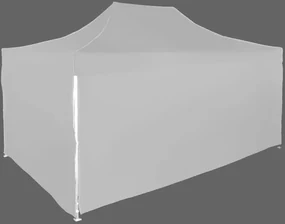 Pavilion de grădină  3x4,5m – din aluminiu, 4 pereţi laterali, Gri / antracit