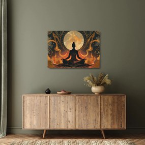 Tablou pe sticlă - Meditație (70x50 cm)