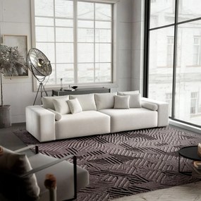 Canapea extensibilă dumonde cu ladă de depozitare si sezut confortabil din spuma high-density, Marbela Zoom Cream XXL 295x100 cm