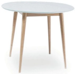 Masa de bucaterie Larson, stejar / alb