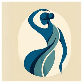 Tablou femeie dansând în abstracție