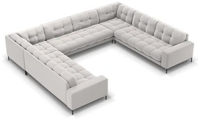 Coltar 9 locuri Bali velvet/picioare negre – L327 x l256 x h75
