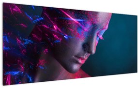 Tablou strălucitor a femeii (120x50 cm)