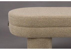 Bancă bej cu tapițerie din țesătură bouclé Fern – Dutchbone