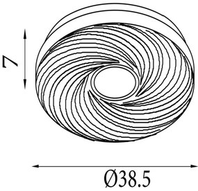 Searchlight 97010-39WH - Plafonieră LED AURA, 24W, 230V, 3000K, Ø 38,5 cm