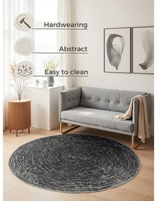 Covor gri rotund ø 120 cm Gloria Cavallo – Hanse Home