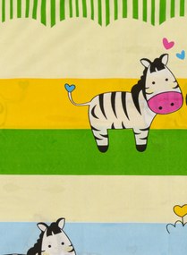 Lenjerii din bumbac pentru patut multicolor, ZEBRAS IN LOVE