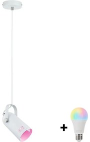 Paulmann 79767 - Lustră LAVEA LED RGBW 1xE27/9W, 230V, pe cablu, albă