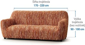 Gaico Huse bielastice UNIVERSO NOU dungi cărămizii fotoliu triplu (l. 170 - 220 cm)