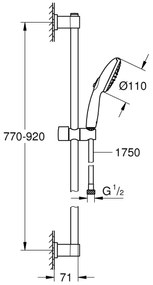 Grohe Vitalio Start set de dus perete crom 26954001