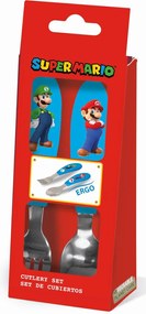 Super Mario Brothers set de tacâmuri ergo din metal - 2 bucăți