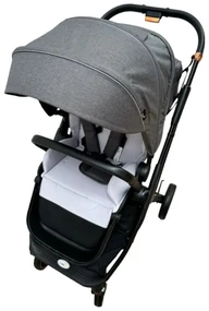 Carucior 2 in 1 pentru copii Usor si Compact - Pliabil, Sistem de absorbtie a socurilor, Scaun Reversibil - Gri - CPC-58-gri