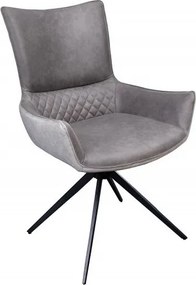 Set 2 scaune pivotante Alpine gri/ gri deschis