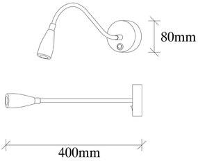 Aplică de perete aurie LED Reading – Opviq lights