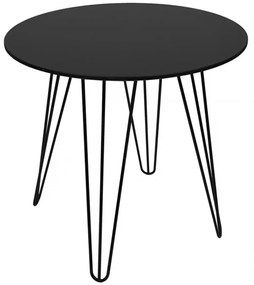 Masa rotunda pentru dining HARRY 90x90, negru
