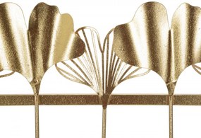 Cuier suspendat auriu din metal, 49,5x6x26,3 cm, Leaves Mauro Ferretti