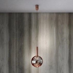 Pendul bronz inchis cu sticla fumurie LED Sapore