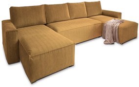 Coltar in forma de U SMART COSARO 295x140 cm, mustar