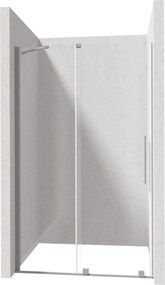 Profil pentru usa cabina de dus, incastrata, otel slefuit, 195 cm, Sistem Prizma Otel slefuit