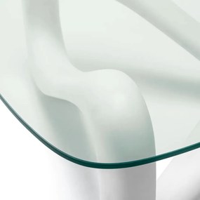 Masuta de cafea design LUX Aventura alb