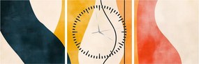 Tablou - Ilustrație colorată minimalistă II. (cu ceas) (90x30 cm)