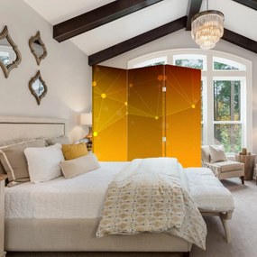 Paravan - Abstract galben (126x170 cm)