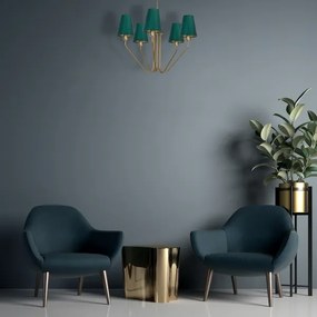 Lustră pe tijă VICTORIA 5xE27/60W/230V verde