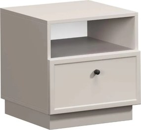 Noptieră cu sertar Lorini 45 cm - cașmir / mâner negru