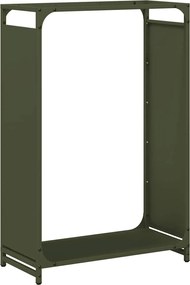 vidaXL Suport pentru lemne de foc Verde măsline Oțel laminat la rece