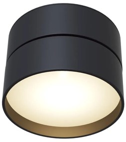 Spot LED aplicat design modern Onda 4000K negru 12cm
