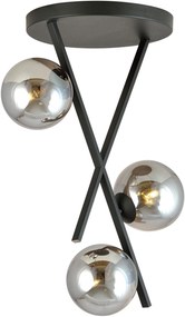 Emibig River lampă de tavan 3x40 W negru-grafit 1196/3