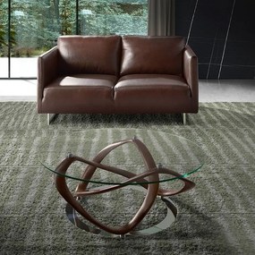 Masuta de cafea eleganta design LUX Walnut, 100cm