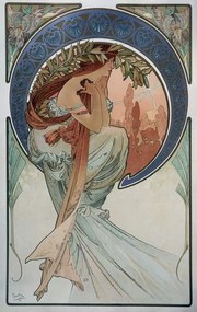 Mucha, Alphonse Marie - Artă imprimată Poetry - by Mucha, 1898., (24.6 x 40 cm)