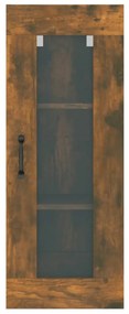 Dulap de perete suspendat, stejar fumuriu, 34,5x34x90 cm 1, Stejar afumat